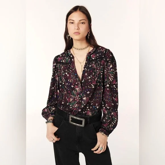 ba&sh Faizae Long-Sleeved Blouse - Picture 1 of 11